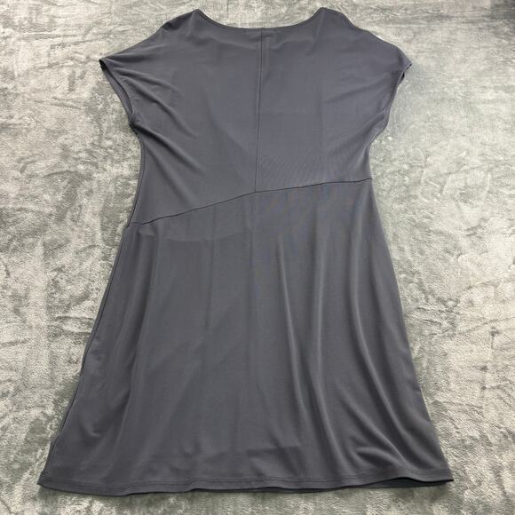 NWT La Fee Maraboutee Dress Women’s 4 Parisian Shift Draped Midi Minimalist Gray - Picture 13 of 14